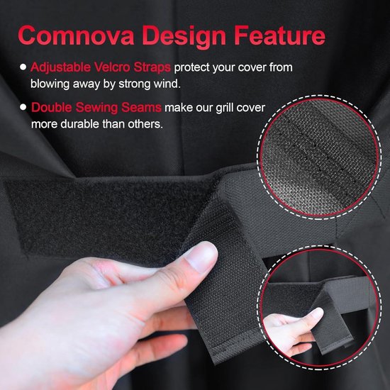 152 CM Waterdichte BBQ Cover for Weber Genesis 300-serie - Heavy Duty Grill Barbecue Cover met PU Coating for Dyna-glo Nexgrill - 7107 (niet voor E325) van FLR25 — afbeelding 5
