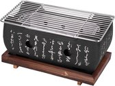 Bol.com Kleine Japanse tafelgrill houtskool draagbare barbecue picknickgrill voor camping - outdoor balkon terras tuin - 135 x 1... aanbieding