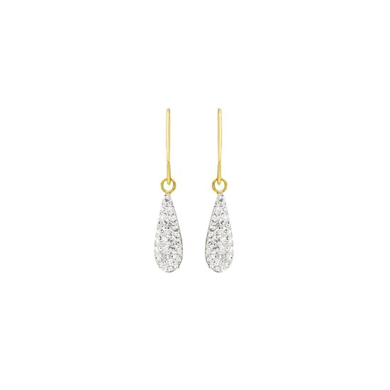 Neuf - Boucles d'oreilles 9 carats avec cristal