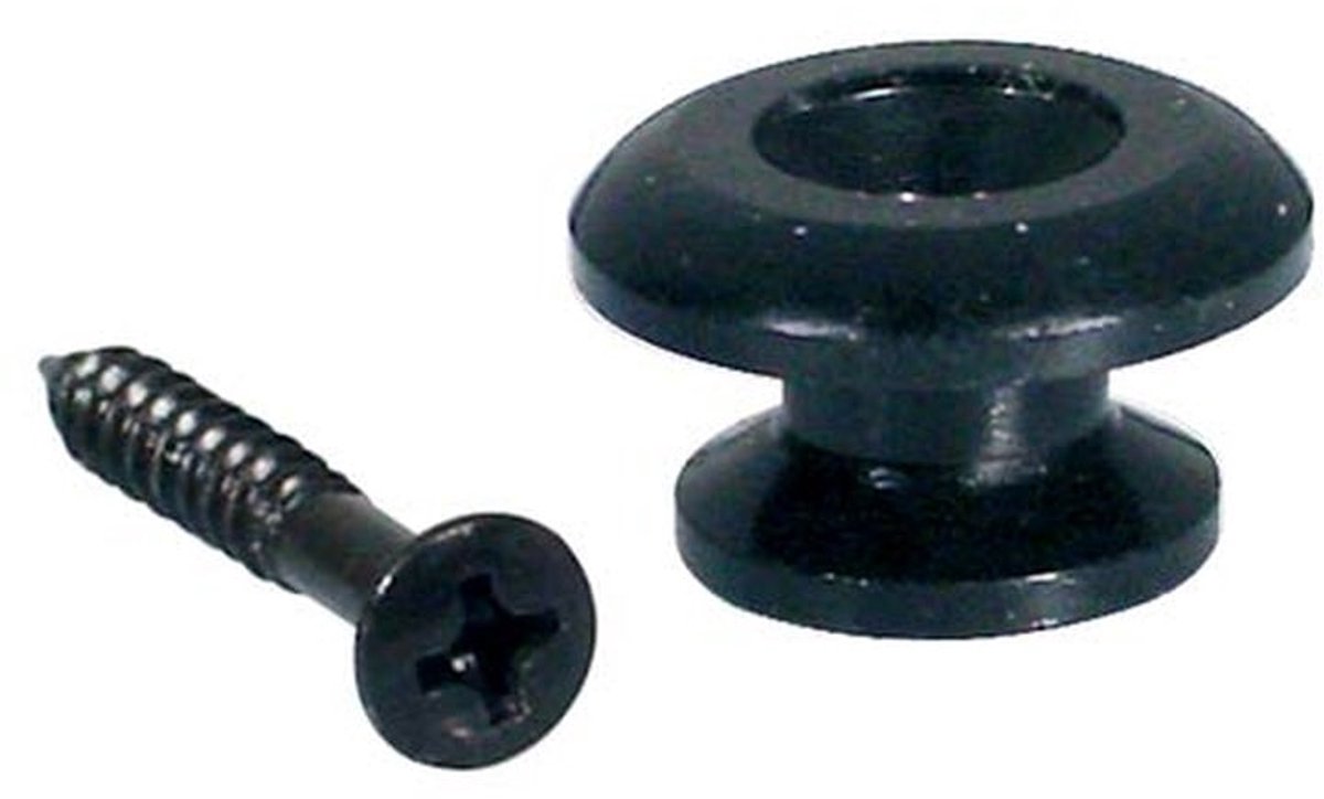 Boston EP-RR-B Sferische Strap Buttons - Metalen Zwart, 2-Pack