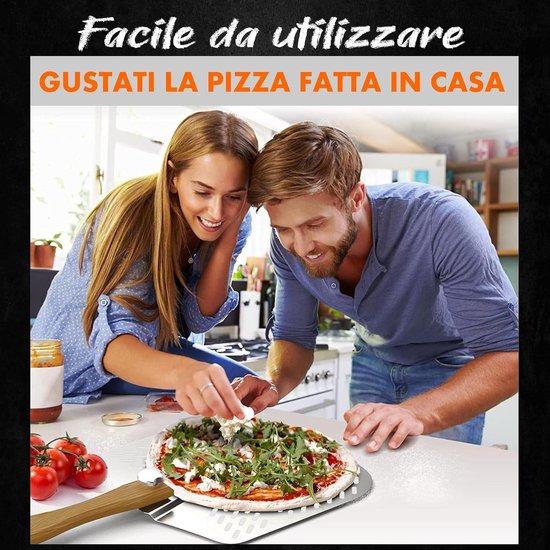 Relaxdays Pizza Shovel XL Made of Wood with Long Handle HBD approx. 1 x 30 x 78 cm, also as a Chopping Board, Nature Relaxdays Pizza Shovel XL Made of Wood with Long Handle HBD approx. 1 x 30 x 78 cm, also as a Chopping Board, Nature