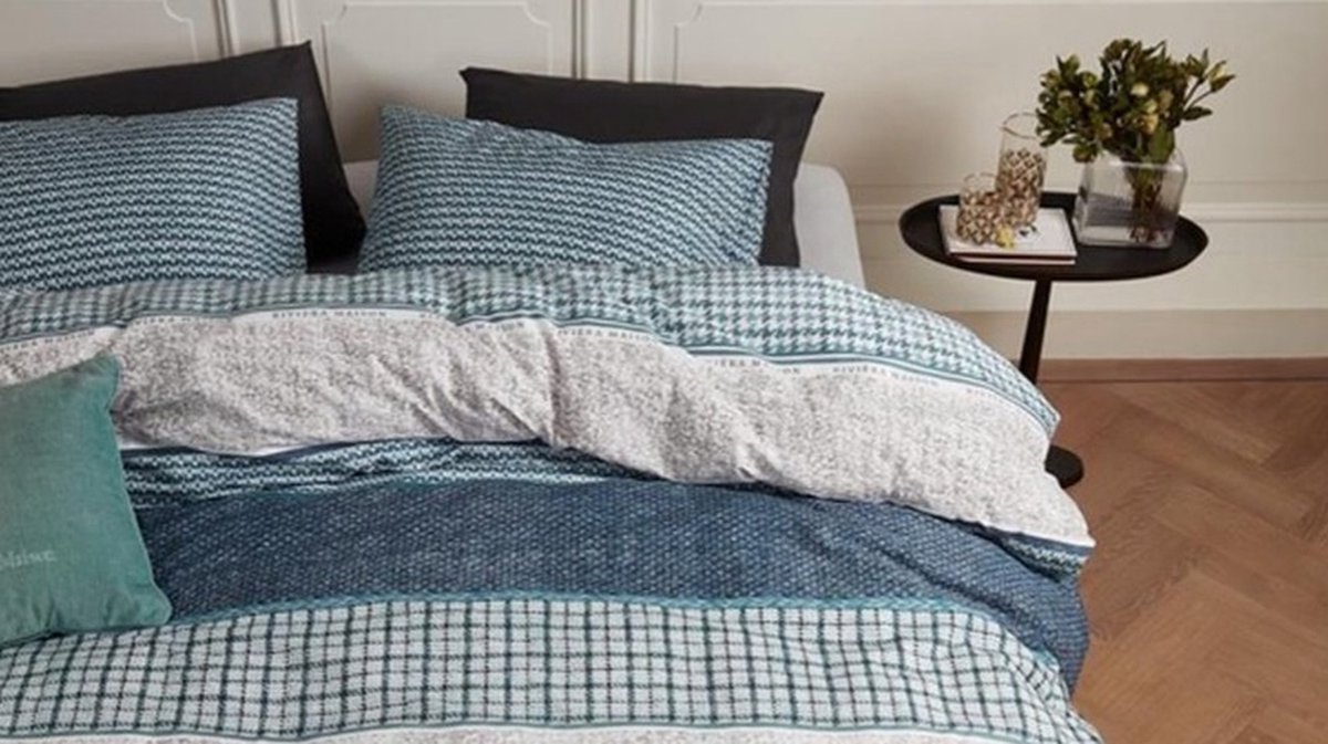 Rivièra Maison - Tailor dekbedovertrek - Lits-Jumeaux - 240x200/220 cm - Groen