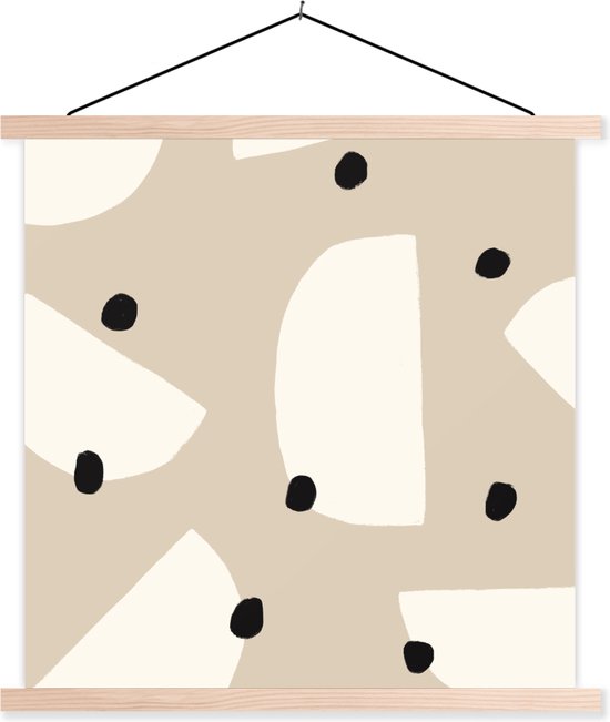 Porte-affiche avec affiche - Affiche scolaire - Pastel - Abstrait - Design - 120x120 cm - lattes vierges