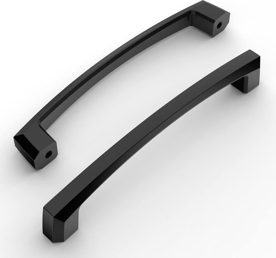 FURNIWARE 10 stuks kastgrepen, gesneden ontwerp, meubelgreep 128 mm gatafstand, keukengrepen, geborsteld nikkel, ladegrepen, meubelgrepen, keuken, keukenkasten, greep