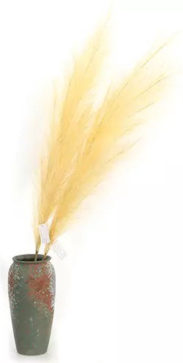 Pampas Gras 60 cm Warm geel kunstplant Buitengewoon de Boet