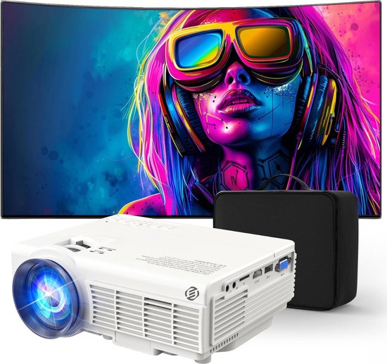 Equivera Mini Beamer - Draagbare Beamer - Beamer - Mini Beamer Projector - Projector - Mini Projector