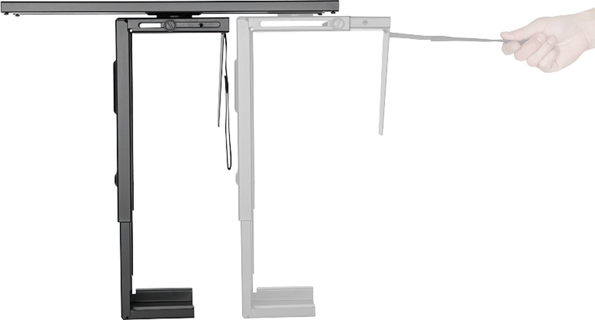 Image of LogiLink EO0004 PC-houder Onder tafel Zwart Belastbaar tot: 10 kg