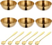 Lot De 2 Petits Bols à Sauce En Acier Inoxydable Doré - Parfaits Pour Apéros, Desserts Et Repas Du Quotidien