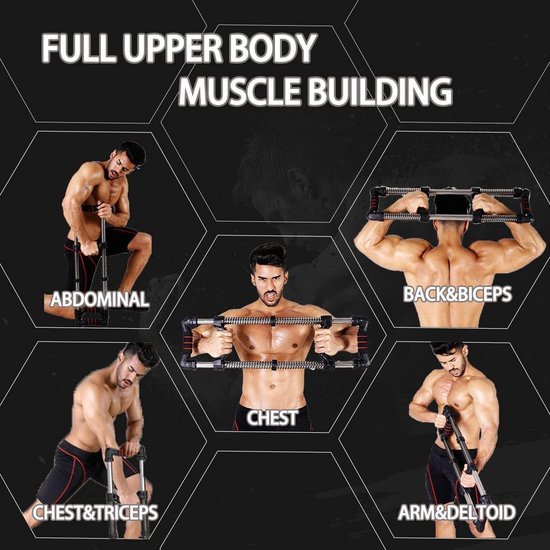 Twister Armtrainer Verstellbar - Federwiderstand 30-50kg Für Brust & Arme