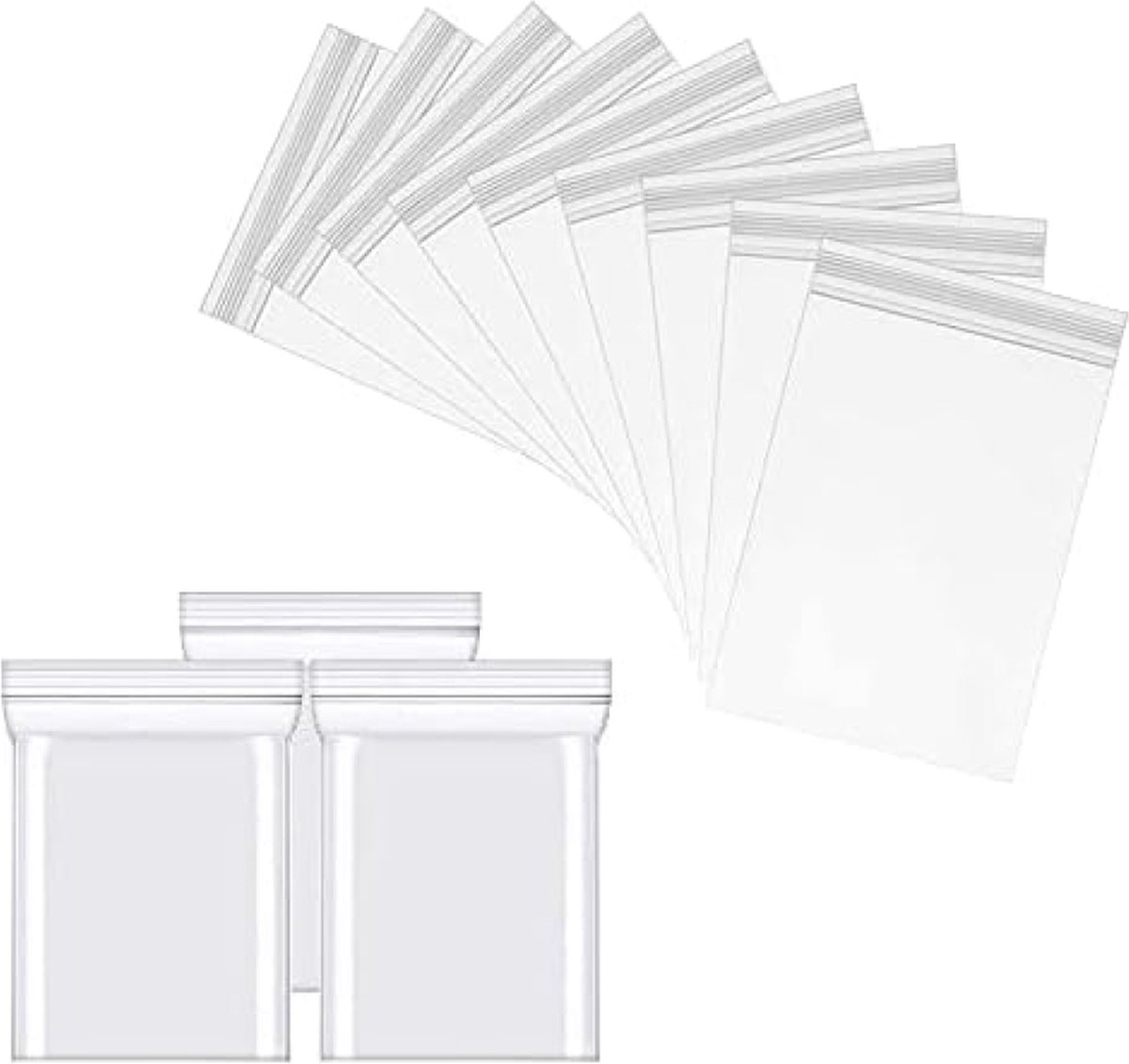 Ritszakken afsluitbare plastic zakken - 500 stuks - 4x6 cm - afsluitbaar voedselveilig