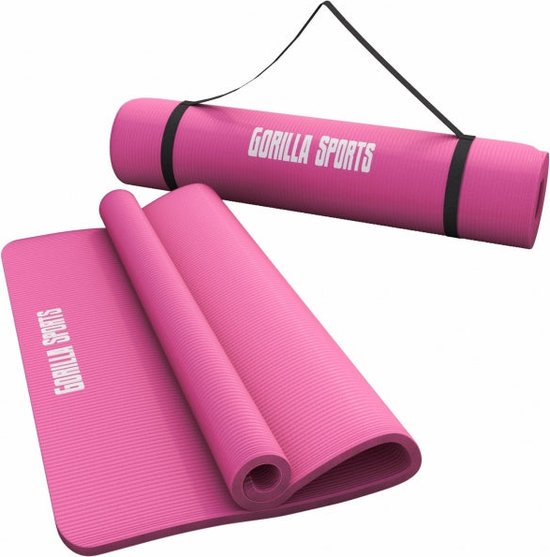 Gorilla Sports Yogamat Deluxe - Fuchsia 190 x 100 x 1,5 cm - Yoga Mat