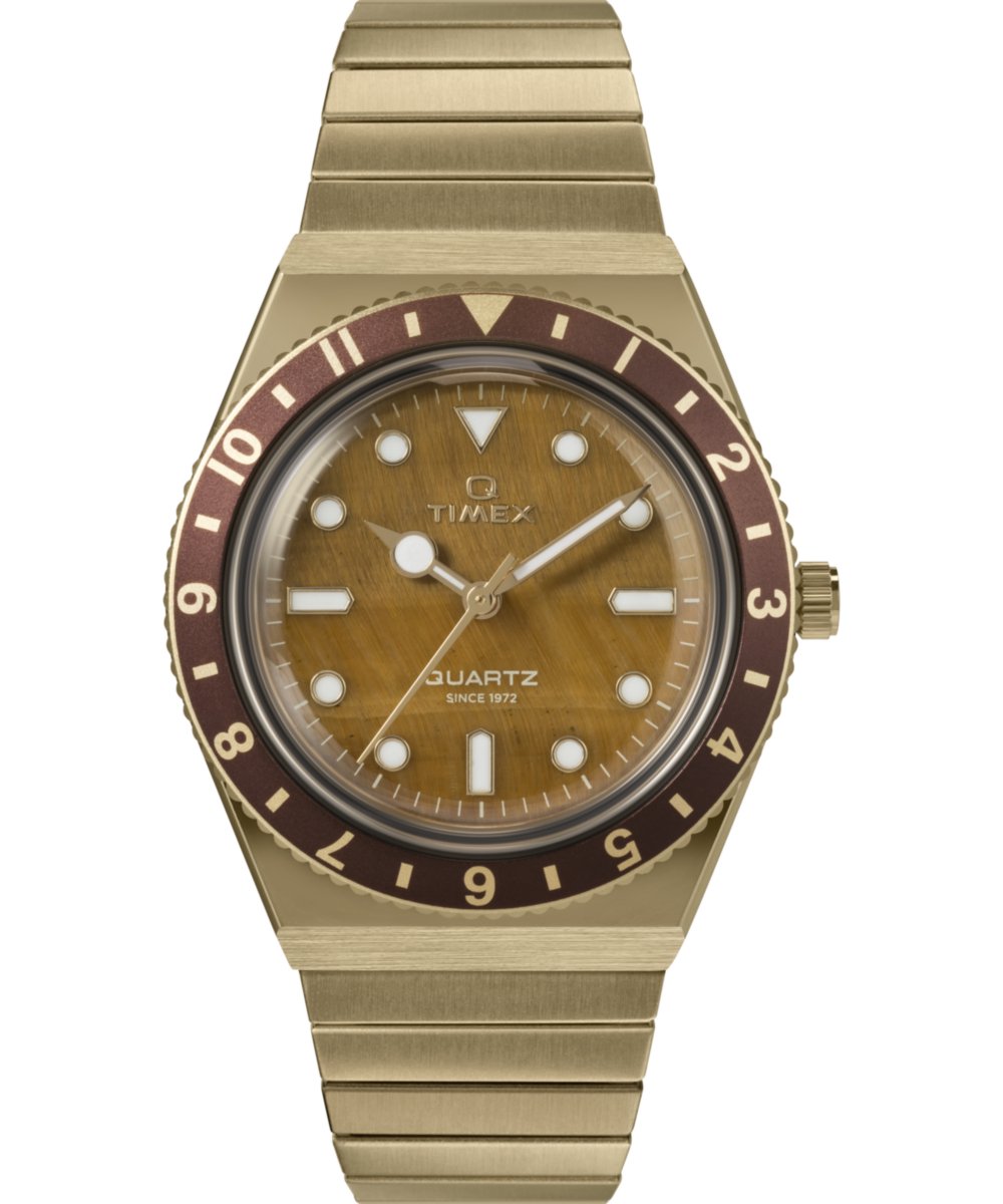 Timex Q Diver Inspiration TW2V92500 Horloge - Staal - Goudkleurig - Ø 36 mm