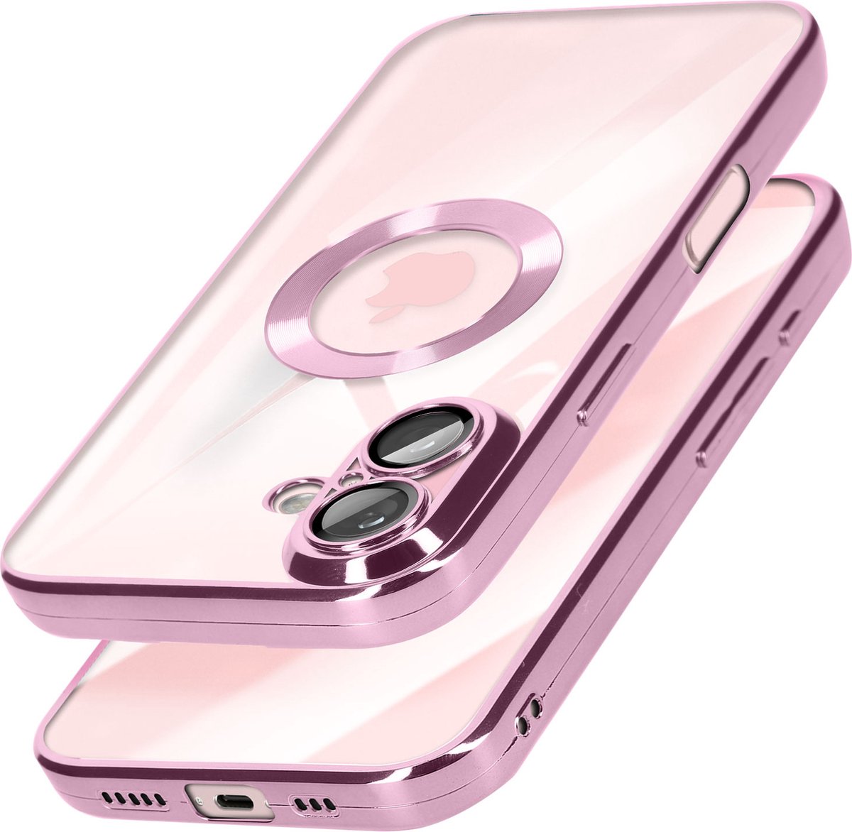 Avizar Hoesje Glam Series Geschikt voor Apple iPhone 16 Antichoc, Roze