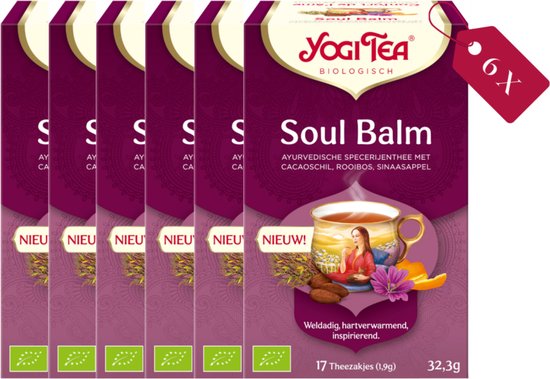 Yogi Tea Soul Balm - Pack économique : 6 packs de 17 sachets de thé