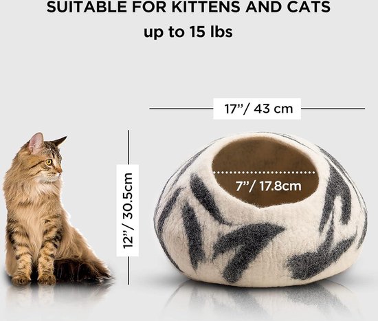 Kattenkrabpaal – Met Mand, Hol en Speelballen – 140 cm Hoog – De Vries Meubels