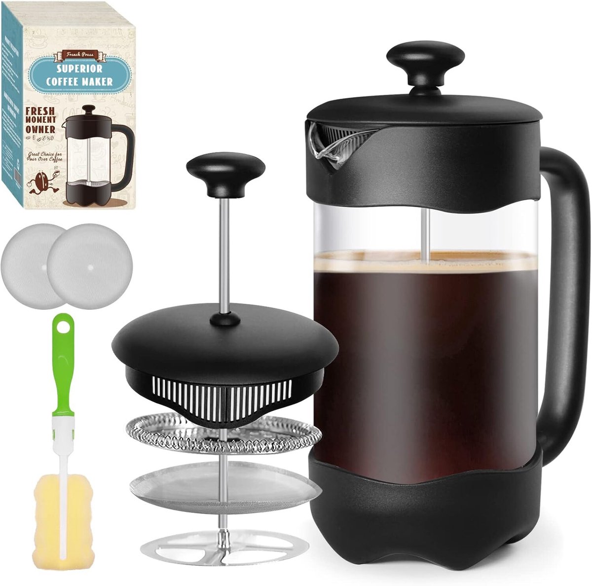 Equivera Cafetière - Cafetiere - Cafetieres - Koffiezetapparaat - Koffie Pers