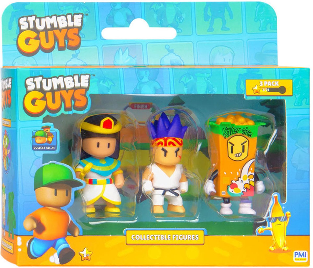 BOTI Stumble Guys Actiefiguren Cleopatra Sensei Firefist Cerial Killer 3st