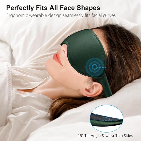 thumbnail: Oogmasker Om Te Slapen – Verduisterend, 3D Comfortabel Slaapmasker Voor Dames En Heren
