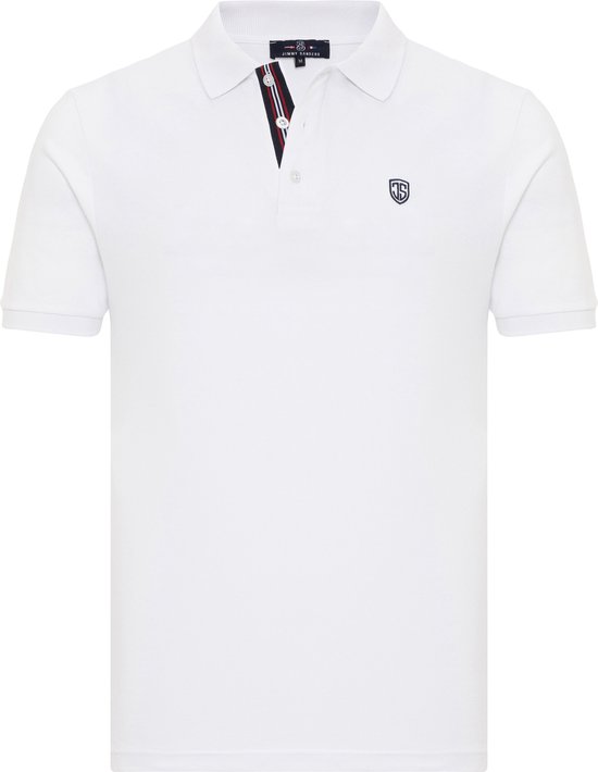 Jimmy Sanders Polo Shirt - 100% Katoen Heren Wit - Xxl