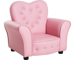 Product: HOMCOM Kinderbank kinderstoel hartvormig prinses minibank kinderkamerbank met 310-025, van het merk Homcom