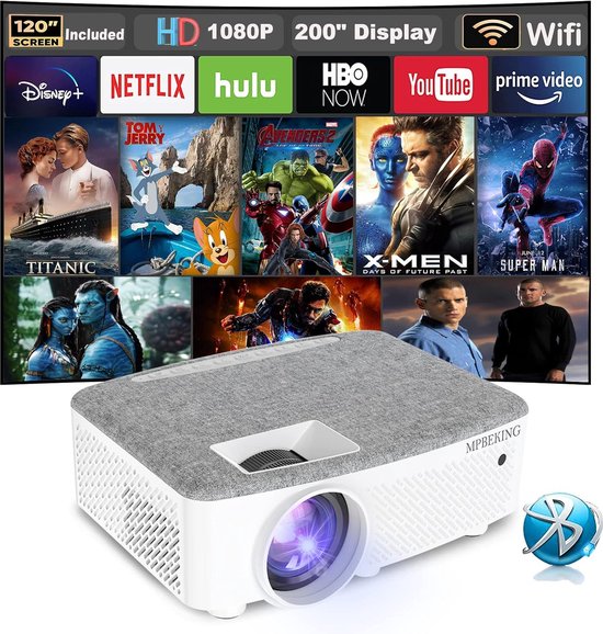 Foto: Beamer 9500 lumens mini 1080p native full hd projector draagbare projector ondersteunt 4k videoprojector met 200 disp