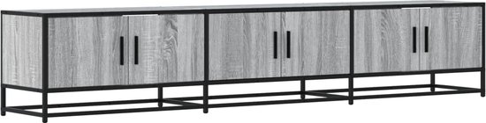 Tv-meubel 210x35x41 cm bewerkt hout gerookt eikenkleurig | -nl