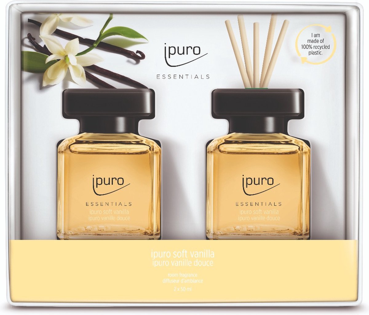 Goedkoopste Ipuro Soft Vanilla 2x50ml - Geurstokjes