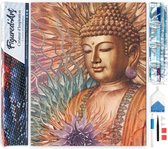 Figured' Art Diamond Painting Set Adultes 40x50 cm Bouddha - 5D DIY Art Full Drill Square Diamond - Toile roulée