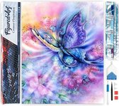 Figured' Art Diamond Adultes , 40x50 cm, couleur papillon, 5D, DIY , perceuse complète, diamant carré, toile roulée