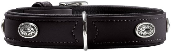 Hunter Halsband Softie Stone Art-Nubuk - Zwart - 51-58 x 65 x 3,5 cm