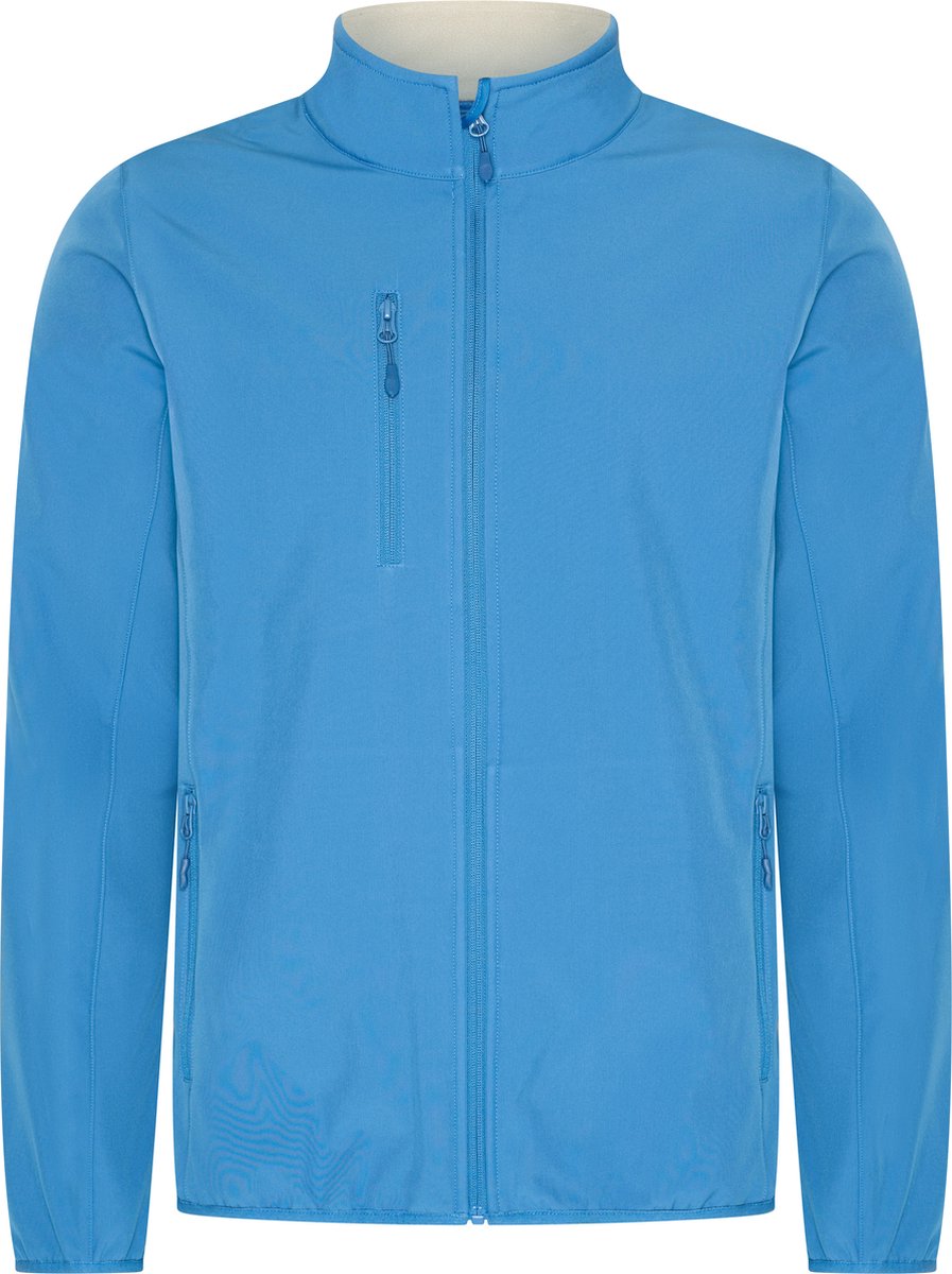Mario Russo Softshell Jas Heren - Winterjas Heren - Jassen heren - Winddicht en waterafstotend - Kobalt Blauw - XXL