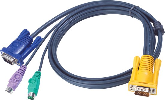 Foto: Aten at 2l5202p kvm kabel vga ps 2 1 80 m