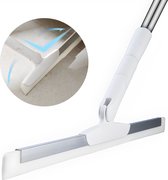 Vitasa Raclette de sol avec poignée - Raclette de Douche extensible 80 à 131 cm - Raclette d'eau de salle de bain - Raclette de sol multifonctionnelle - Raclette de douche 50 cm - Acier inoxydable - Wit
