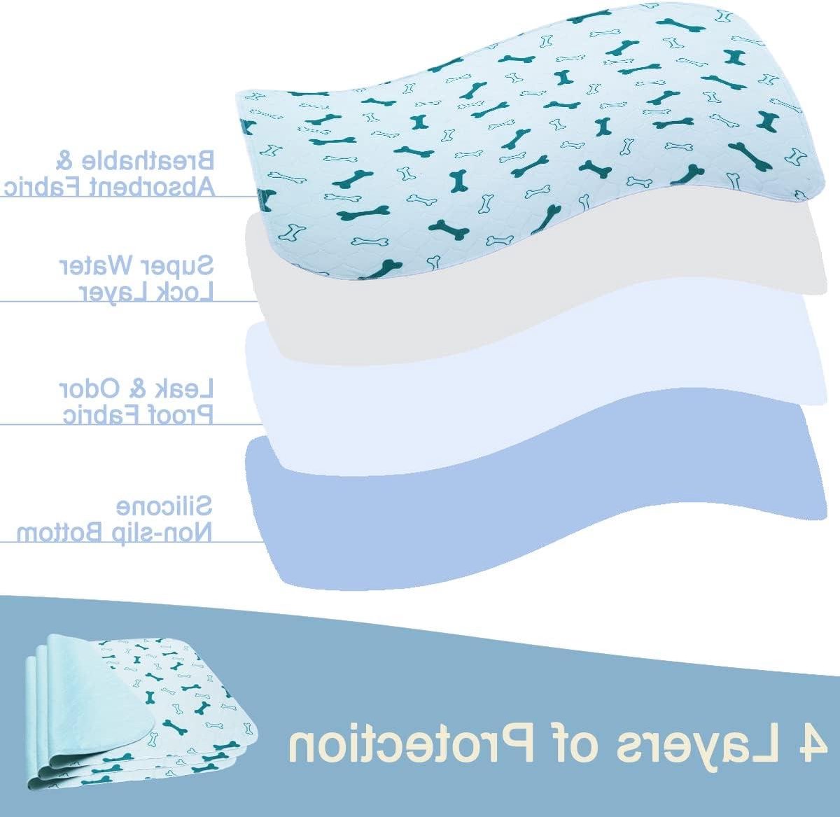 XL Washable Puppy Training Pads - 75 x 89 cm - Reusable & Waterproof - Extra Large Dog Pee Pads - Incontinence & Pet Training Mat