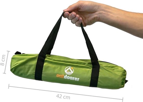 Strandschelptent Helios groen UV 80 extreem licht - compact formaat - outdoor camping. van Abbey Camp — afbeelding 2