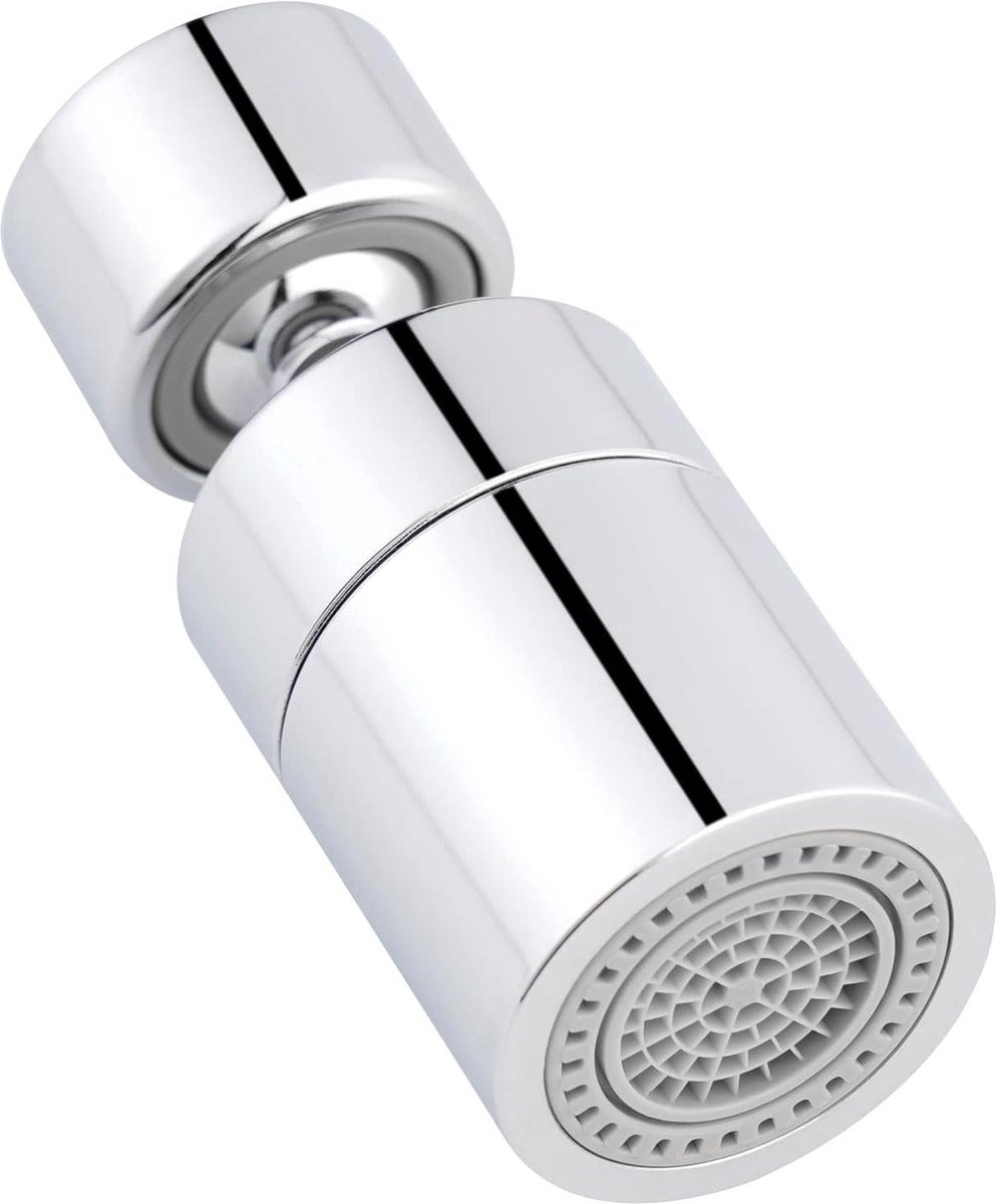 Kraanbeluchter 2-stralen geventileerde straal douchestraal 80 ° grote draaihoek draaibare zwenkdouche 22 mm - keuken en badkamer
