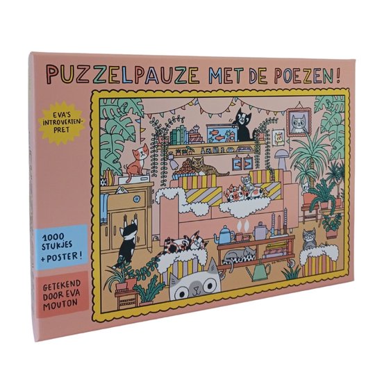 Le plaisir introverti d'Eva : une pause puzzle avec les chats !