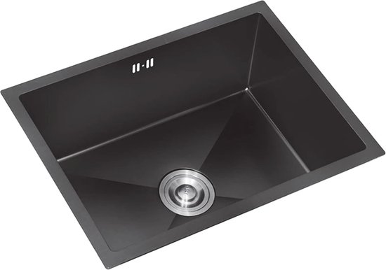 Zwarte roestvrijstalen spoelbak ronde spoelbak keukengootsteen zwarte onderbouwgootsteen kleine spoelbak voor appartementen,42 cm Zwarte roestvrijstalen spoelbak ronde spoelbak keukengootsteen zwarte onderbouwgootsteen kleine spoelbak voor appartementen,42 cm