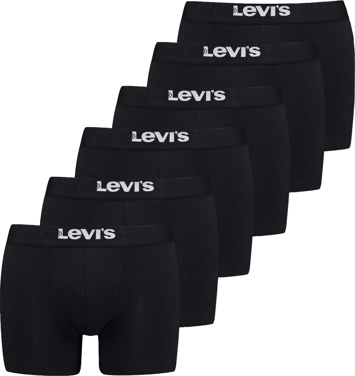 Set van 6 Levis SOLID BASIC BOXER boxershorts, ondergoed voor heren