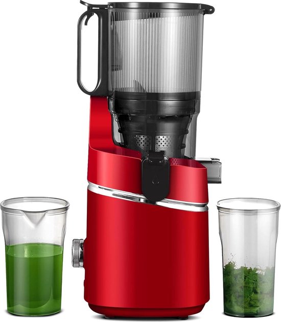 AMZCHEF Automatische Sapcentrifuge 135mm Opening 1,8L - 250W Slow Juicer - Zilver