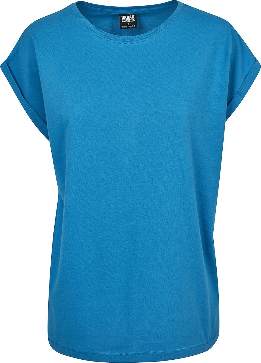 Urban Classics Extended Shoulder Tee Dames T-shirt – 3XL Blauw