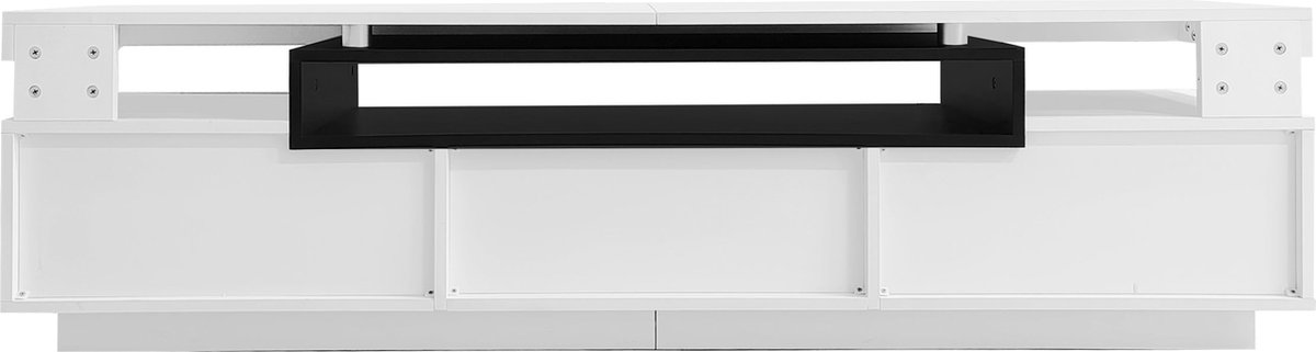 Merax Elegante Hoogglans TV-Schrank 160x39x42cm – Wit met LED Verlichting voor 70-79 Zoll TV's