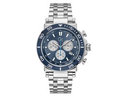 GC Heren Horloge Z14011G7MF Staal Swiss Made Quartz Chronograaf met Blauwe Wijzerplaat