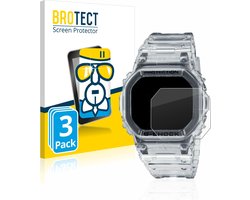 BROTECT - Screenprotector voor Casio G-Shock DW-5600SKE-7 - Folie Beschermfolie Beschermglas transparant (3 Stuks)