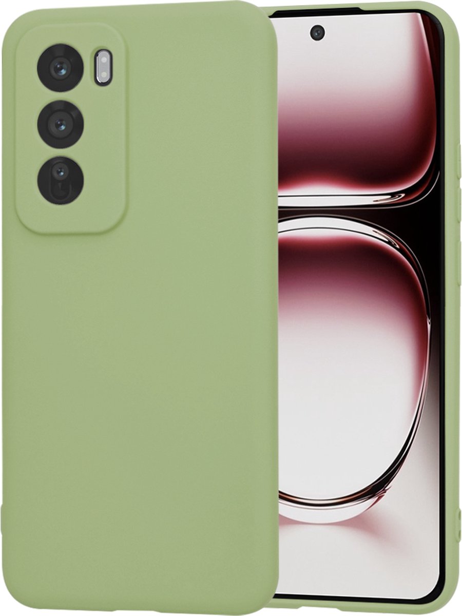 Techsuit Soft Flex Silicone Back Cover hoesje voor Oppo Reno12 Pro - Matcha