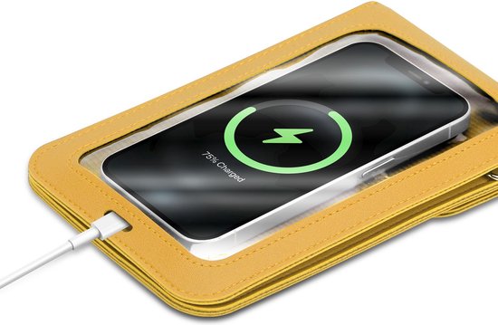 Mobielhoesje geschikt voor Sony Xperia PRO in GEEL Etui Case Cover Handtas voor dames