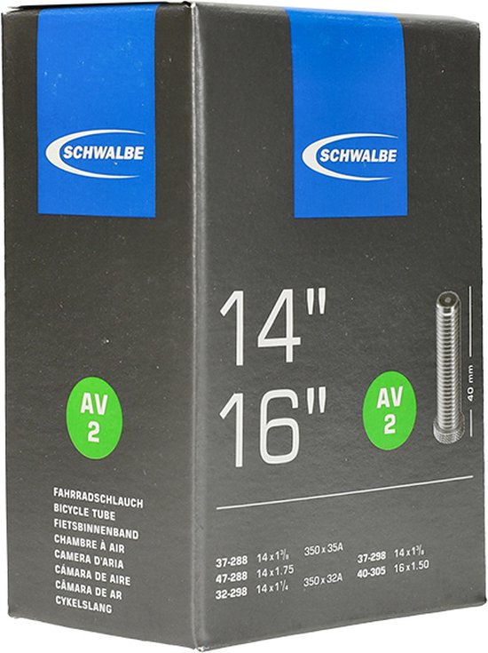 Schwalbe Binnenband Av2 14x1 1/4 / 16x1.50 (37-288/40-305) Av 40 Mm van Schwalbe — afbeelding 3