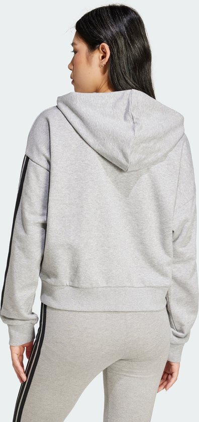 adidas Sportswear Veste à capuche entièrement zippée French terry 3 bandes Essentials - Femmes - Gris - 2XS