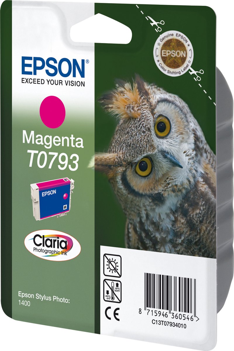 Epson Ink Cart/Magenta Claria Stylus Photo1400