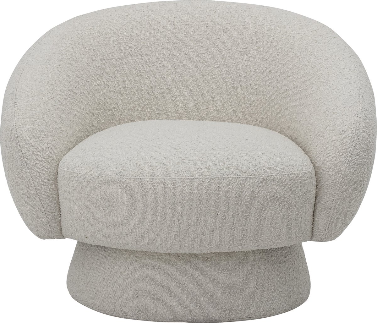 Bloomingville - Ted Loungestoel - Wit - Polyester